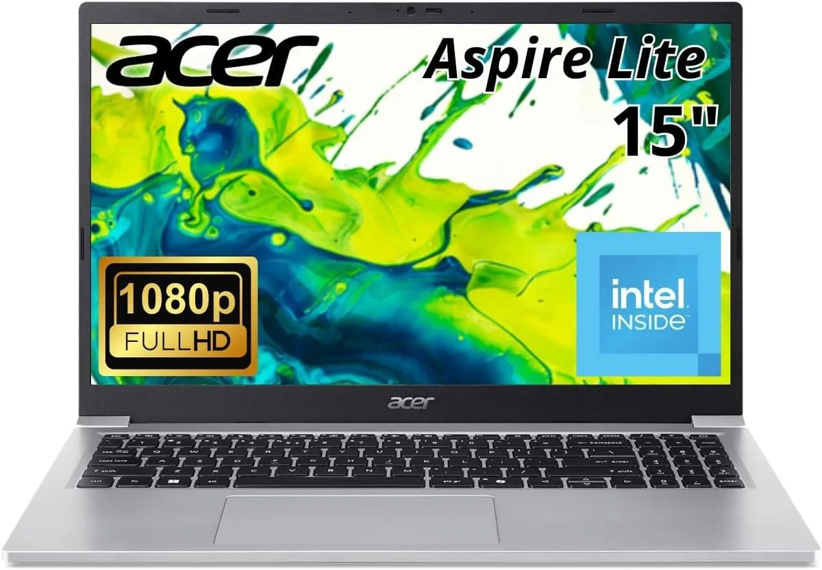 Acer America Acer America Aspire Lite AL15-36P-C0M7 laptop Intel N150 4GB DDR4 128GB NVMe 15.6" FHD Silver — product photo