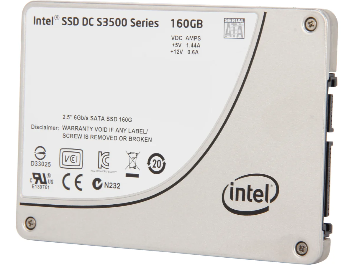 Intel Intel DC S3500 SSDSC2BB160G401 2.5" 160GB SATA 3.0 enterprise SSD — productfoto