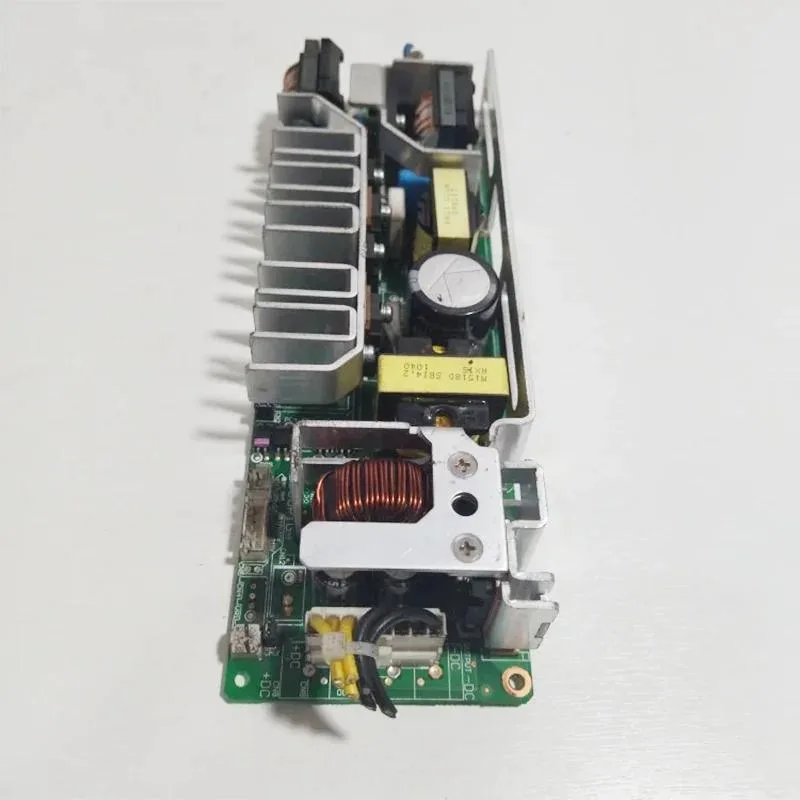 Rectangular ATX power supply unit in silver metal finish