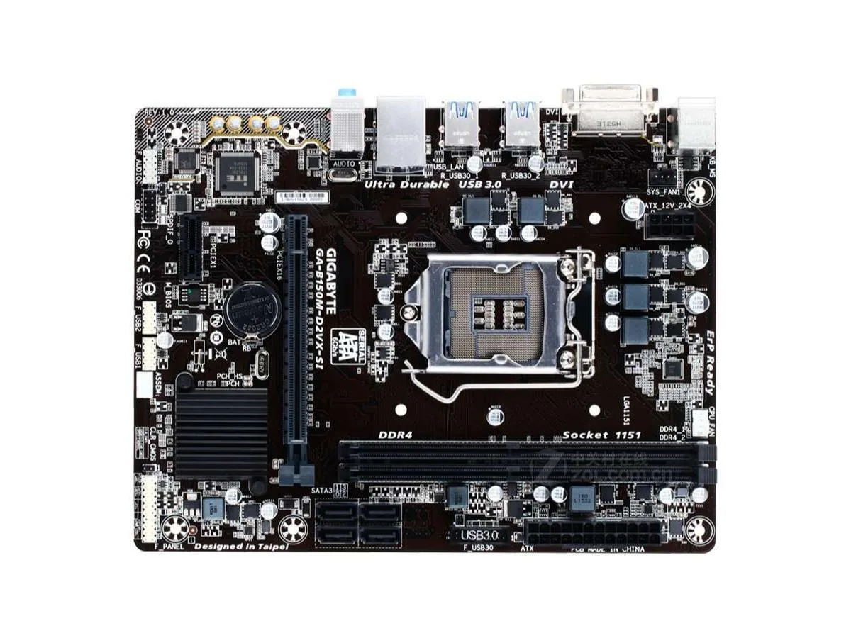 Green micro-ATX motherboard LGA 1151 socket two DDR4 slots