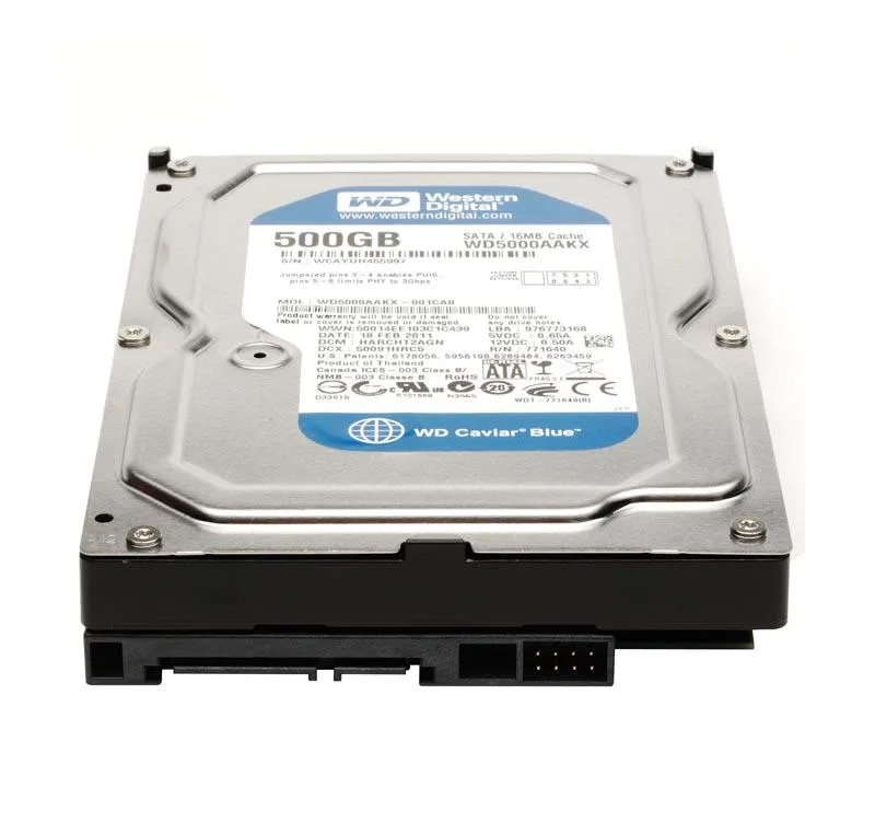 Western Digital Western Digital Caviar Blue 500 GB 7200 RPM 16 MB 3.5-inch SATA internal hard drive — productfoto