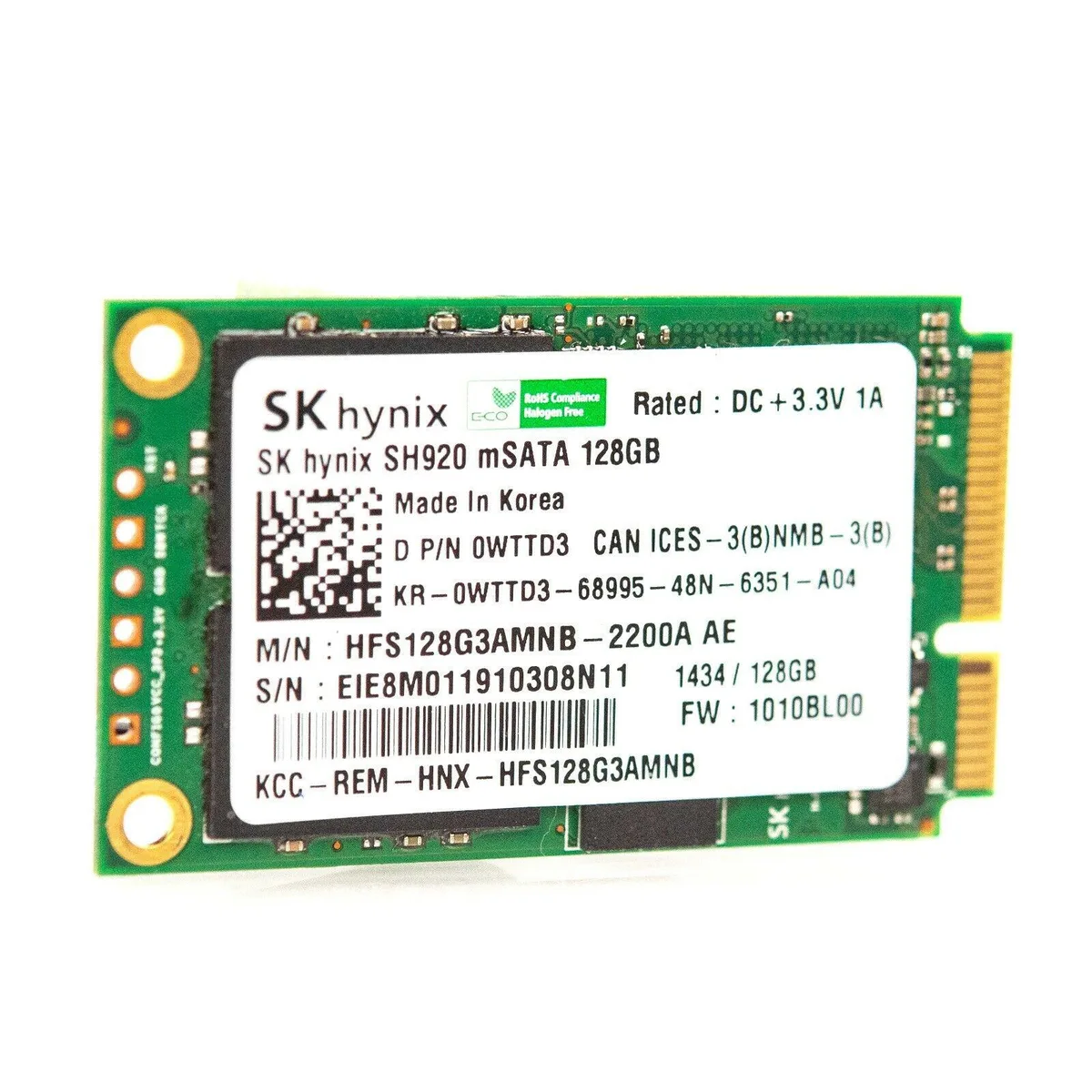 DELL DELL Hfs128G3Amnb 128 GB 1.8" mSATA internal hard drive — صورة المنتج