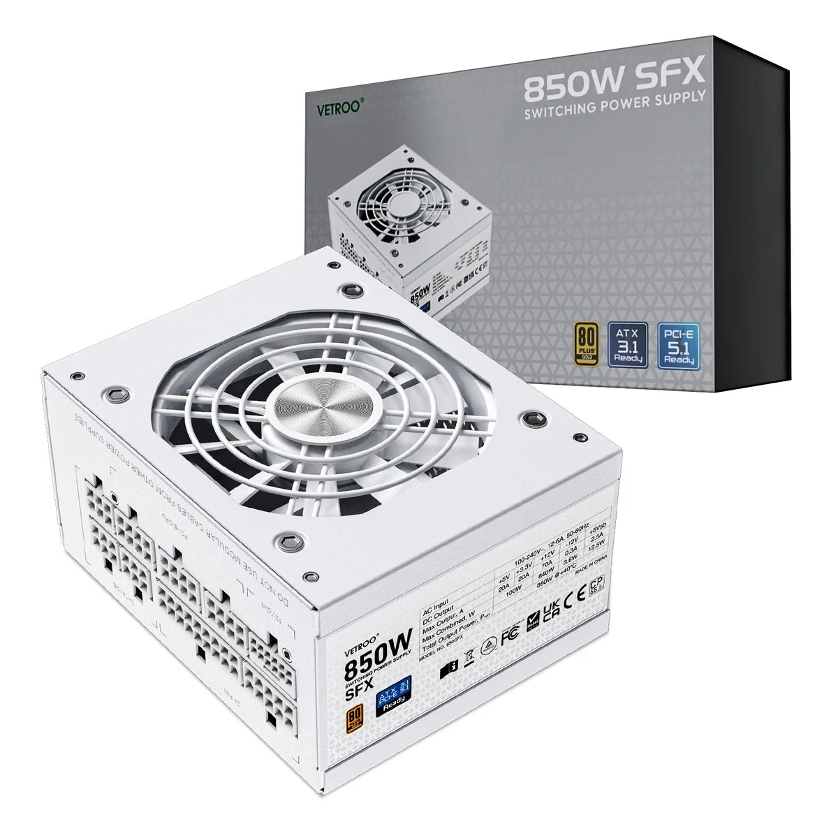 Vetroo Vetroo 850SFX 850W SFX power supply — photo du produit