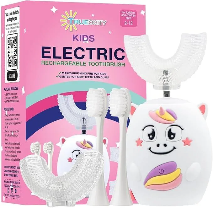  Trueocity Kids U-Shape Electric Toothbrush Unicorn Pink — foto del prodotto