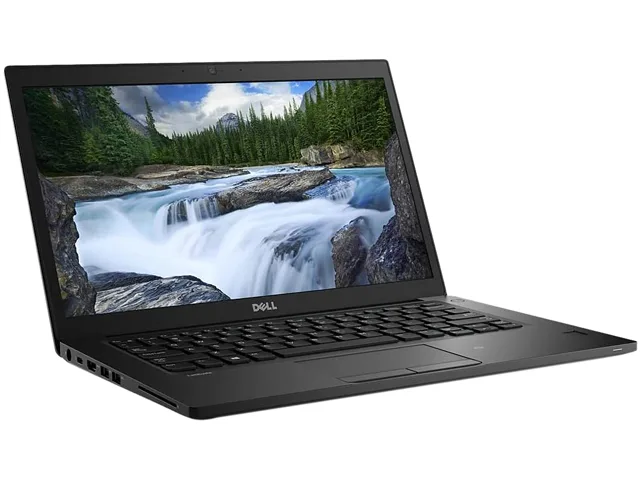 Silver Dell 7390 laptop closed showing lid and webcam