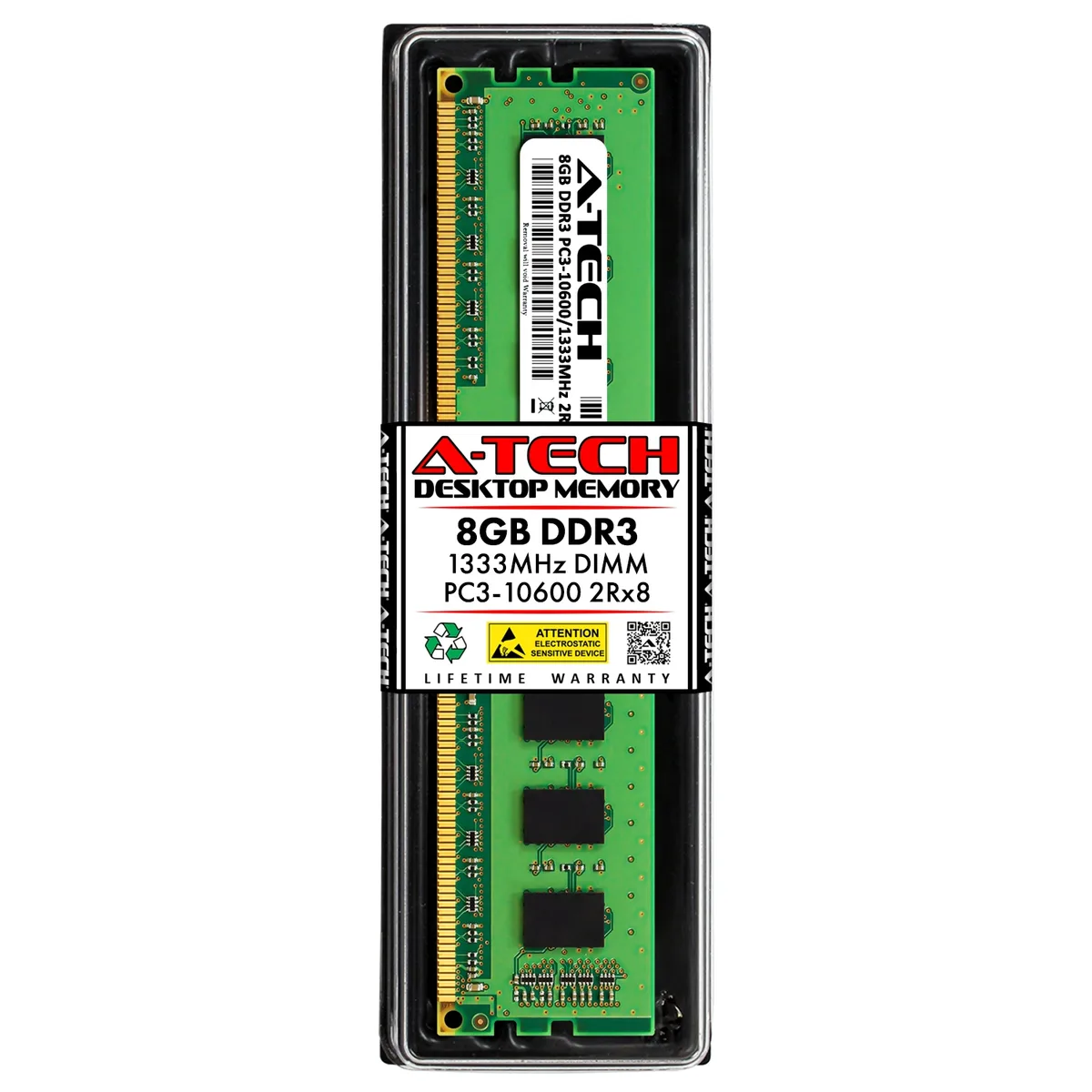 A-Tech A-Tech 8GB DDR3 1333MHz 240-Pin Desktop RAM — photo du produit