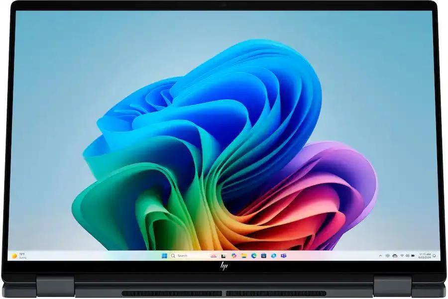 Eclipse Gray convertible laptop with 16 inch touchscreen and 2 in 1 design