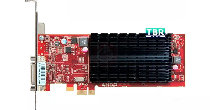 Low-profile PCIe graphics card, single-slot, matte black PCB