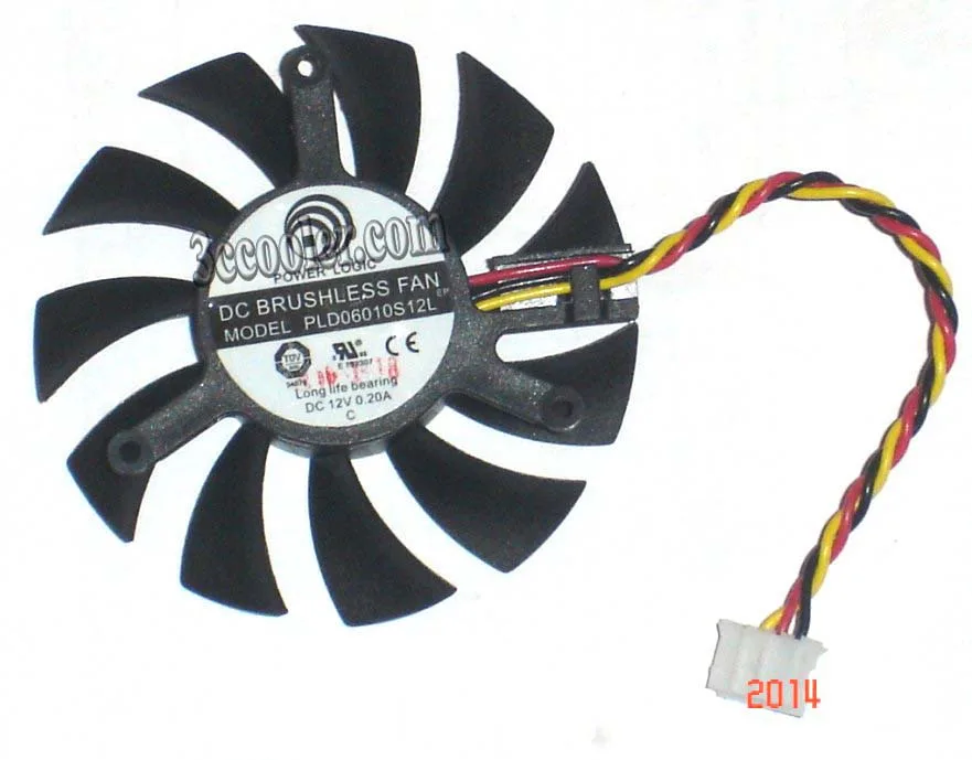 Small black 6010 sleeve-bearing fan with three-pin connector