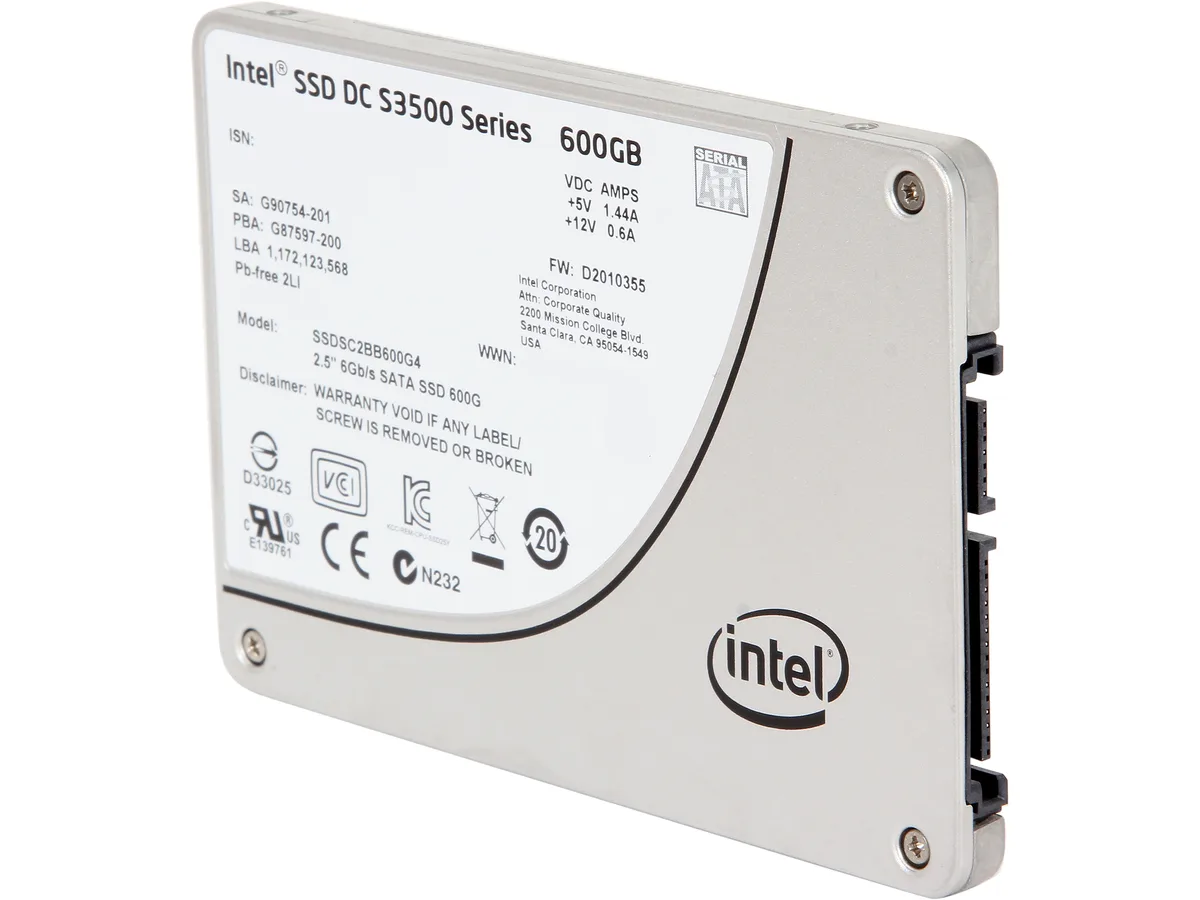 Intel Intel DC S3500 SSDSC2BB600G401 2.5" 600GB SATA 3.0 enterprise SSD — product photo