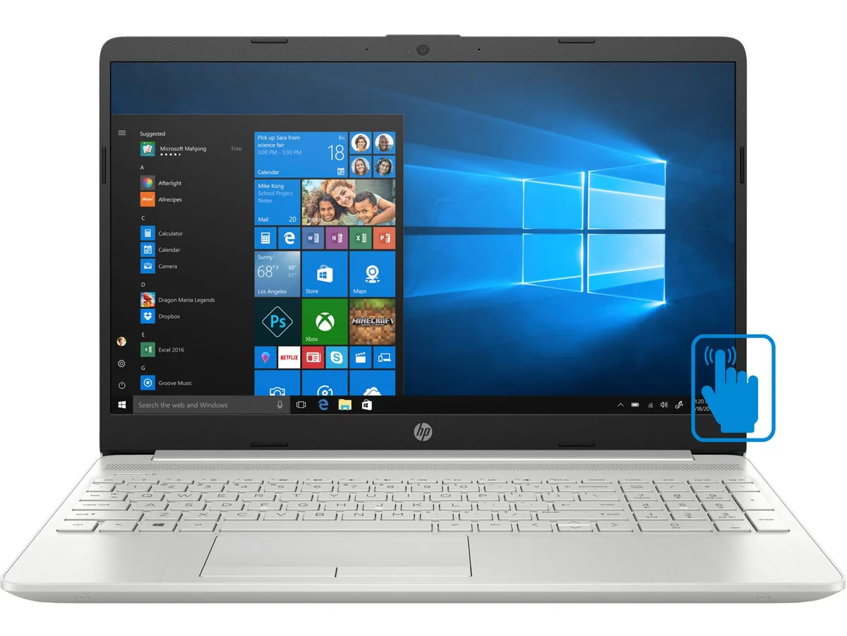 HP HP 15-dy 2021 business laptop Natural Silver i5-1135G7 12GB 512GB 15.6" Touch HD — תמונת המוצר