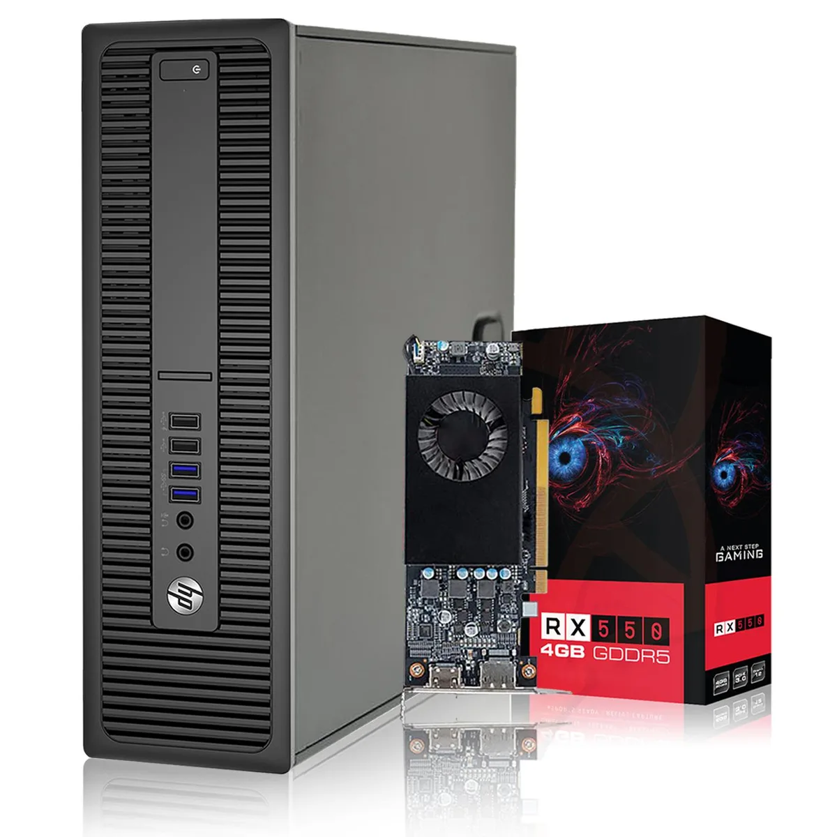 HP HP SFF Gaming Desktop i5-4570 16GB DDR3 512GB RX 550 4GB Windows 10 Pro — fotografia produsului