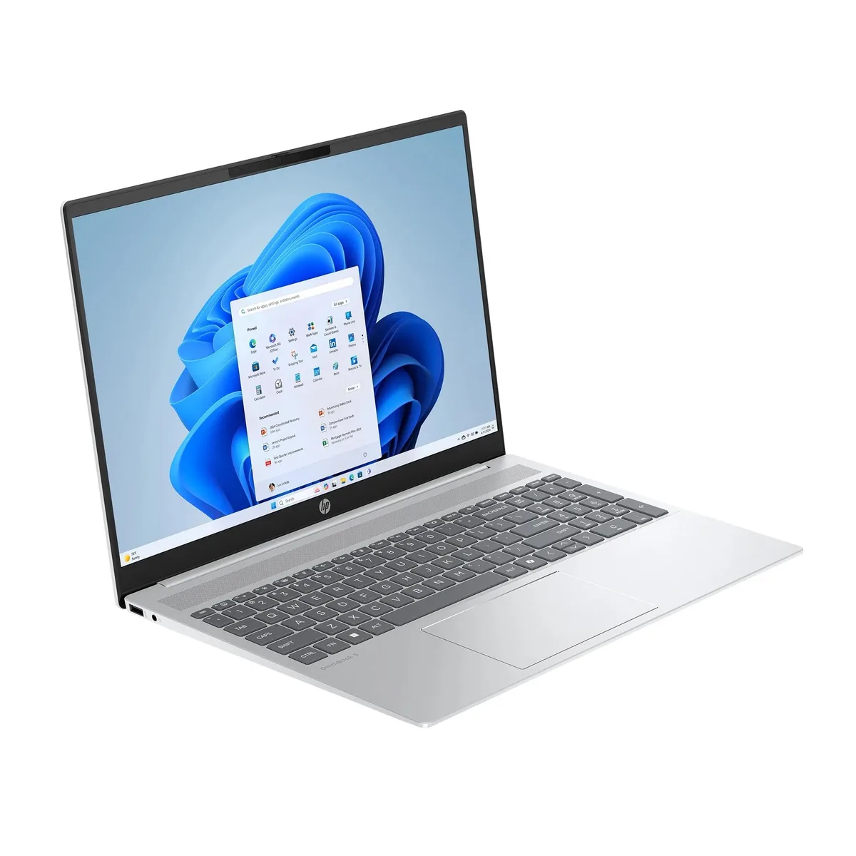 Silver 16 inch laptop with slim profile and IPS display