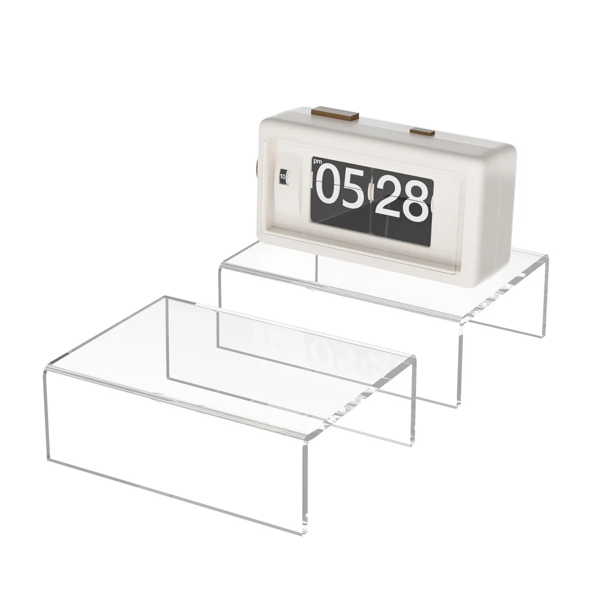  Knape &amp; Vogt Hexsonhoma DR106 Acrylic Shelf Riser 6x4.3x2 Inch 2 Pack — fotografia produktu