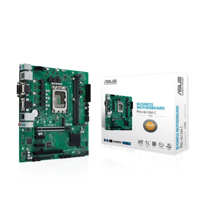 Green micro-ATX motherboard with black sockets and silver heatsinks