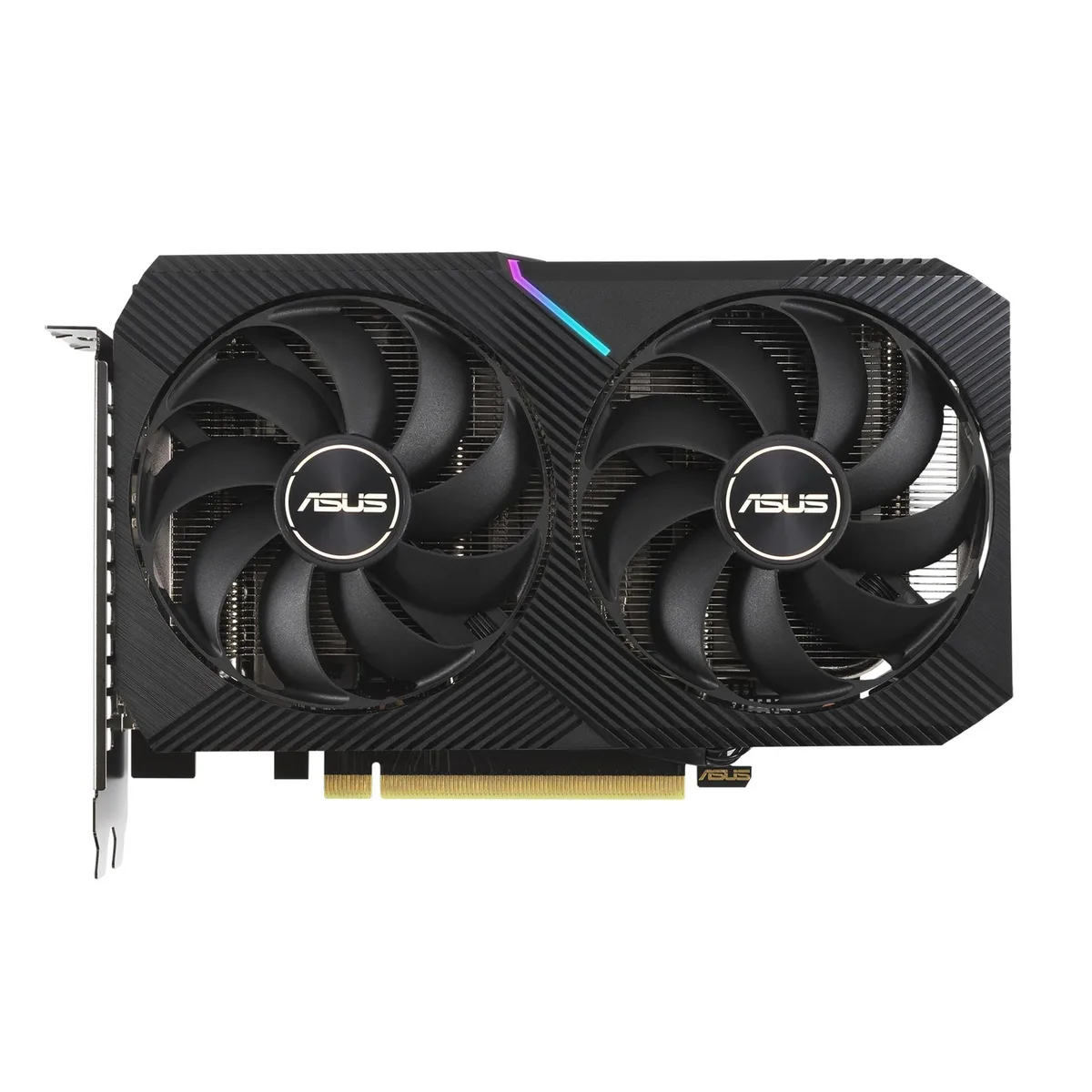 ASUS Dual GeForce RTX 3060 V2 OC 12GB GDDR6 graphics card, dual-fan cooler, dark finish, metal backplate