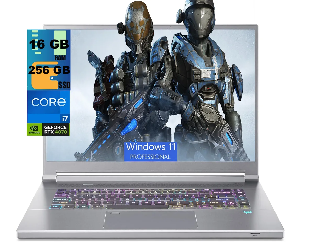 Acer America Acer Predator Triton 16 gaming laptop i7-13700H RTX 4070 16GB 256GB 240Hz — product photo