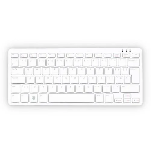 White keyboard computer with integrated board and micro-HDMI ports