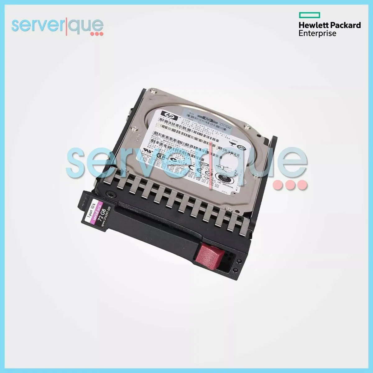 HPE 2.5 inch SAS hard drive with hot-swap tray attached