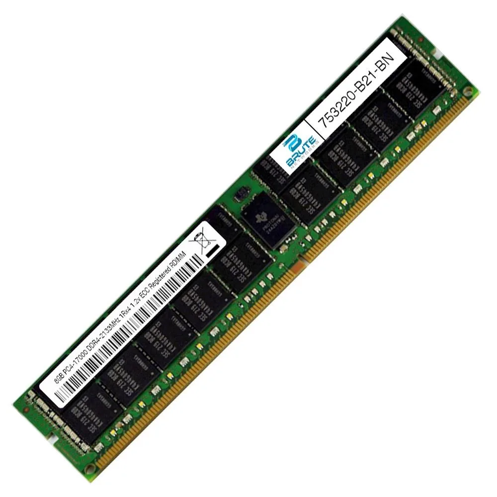 Brute Networks Brute Networks 8GB DDR4-2133 ECC Registered RDIMM 1Rx4 1.2V CL15 — photo du produit