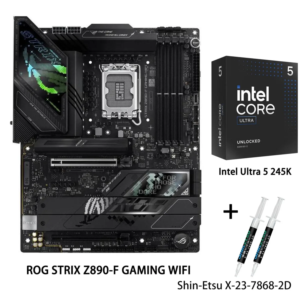 ASUS ASUS ROG STRIX Z890-F GAMING WIFI & Intel Core Ultra 5 245K Intel motherboard — product photo