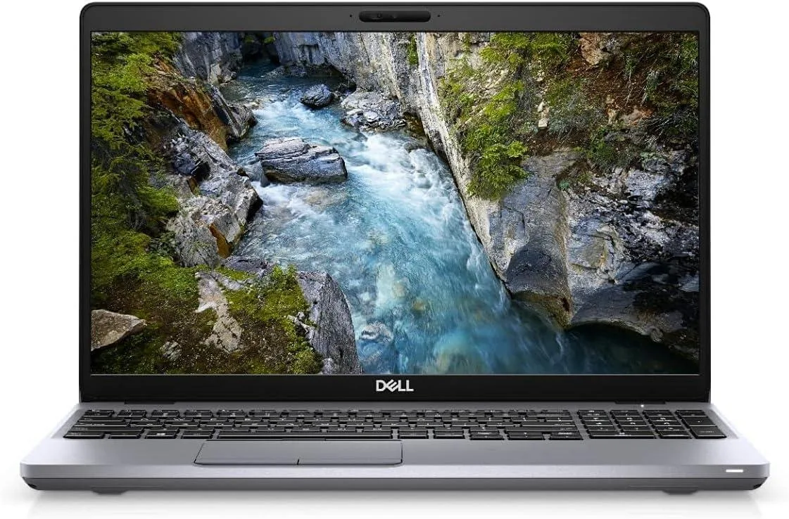 Silver Dell Precision 3551 15.6 inch laptop closed view