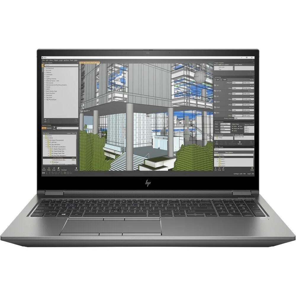 Silver-grey 15.6-inch mobile workstation closed lid matte finish