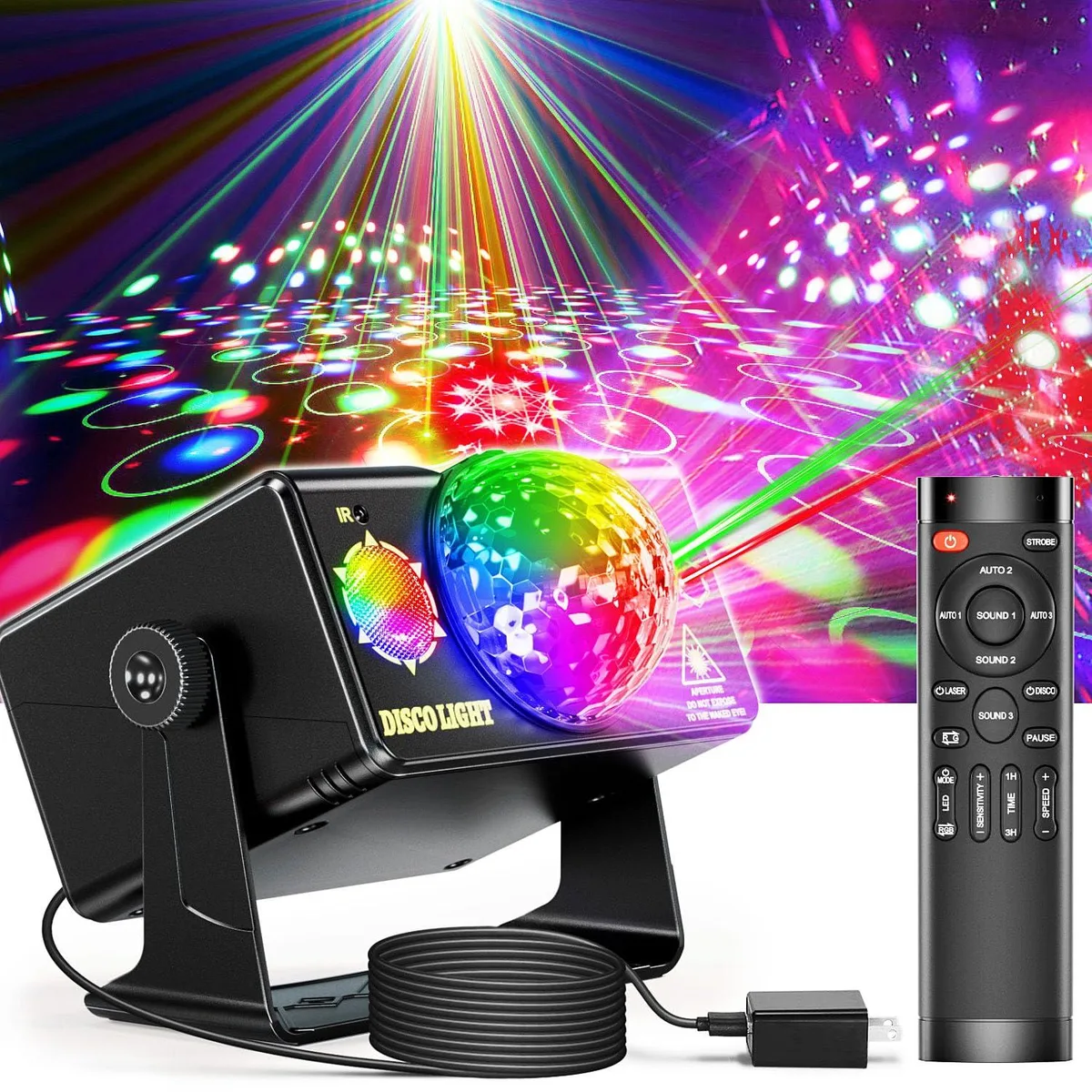  Mobile Power DQ-R60 150W LED spot light with remote, RGB and sound activation — termékfotó