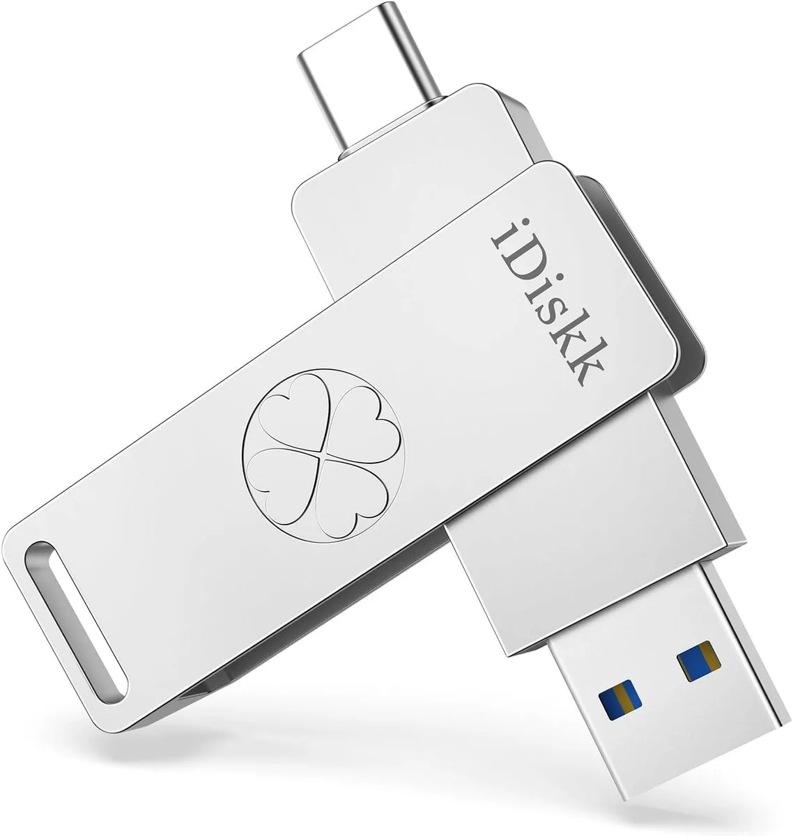 iDiskk iDiskk USSD-128GB 128GB 500MB/s USB-C USB-A Flash Drive — 제품 사진