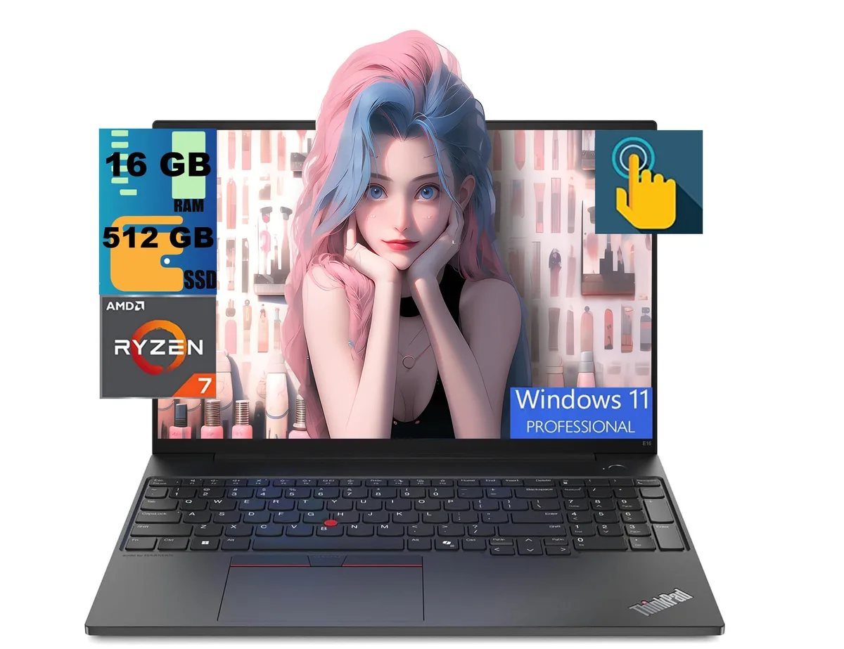 Lenovo Lenovo ThinkPad E16 laptop Ryzen 7 7735U 16GB 512GB 16" FHD+ touchscreen — photo du produit