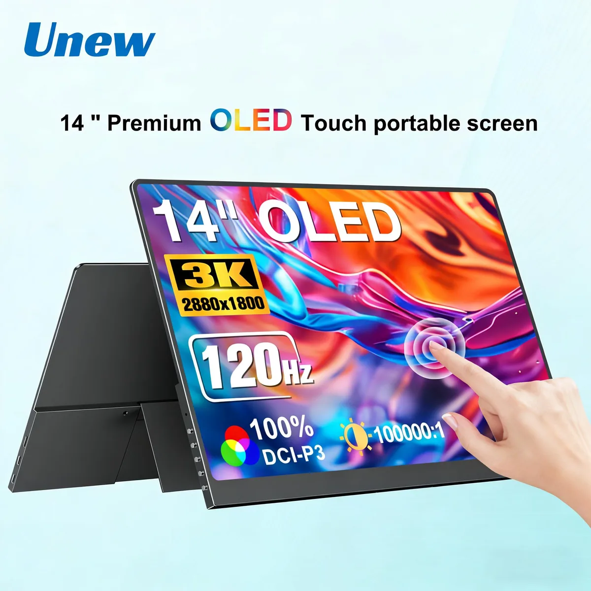 Unew Unew CX140TP-B-OLED 14" 3K 120Hz OLED Touch Gaming Monitor — photo du produit