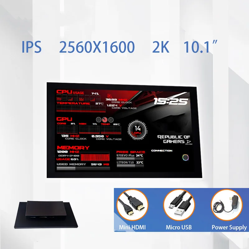 Corn Electronics Corn Electronics 10.1" 2560x1600 IPS gaming monitor AIDA64 — Produktfoto