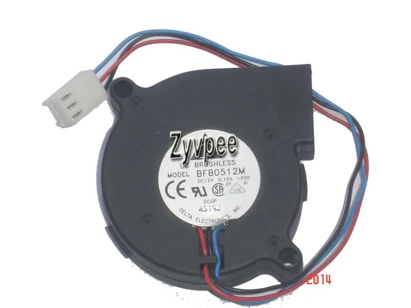 Zyvpee Zyvpee BFB0512M F00 50x15mm 12V 0.15A 3-Pin Blower Case Fan — 商品写真
