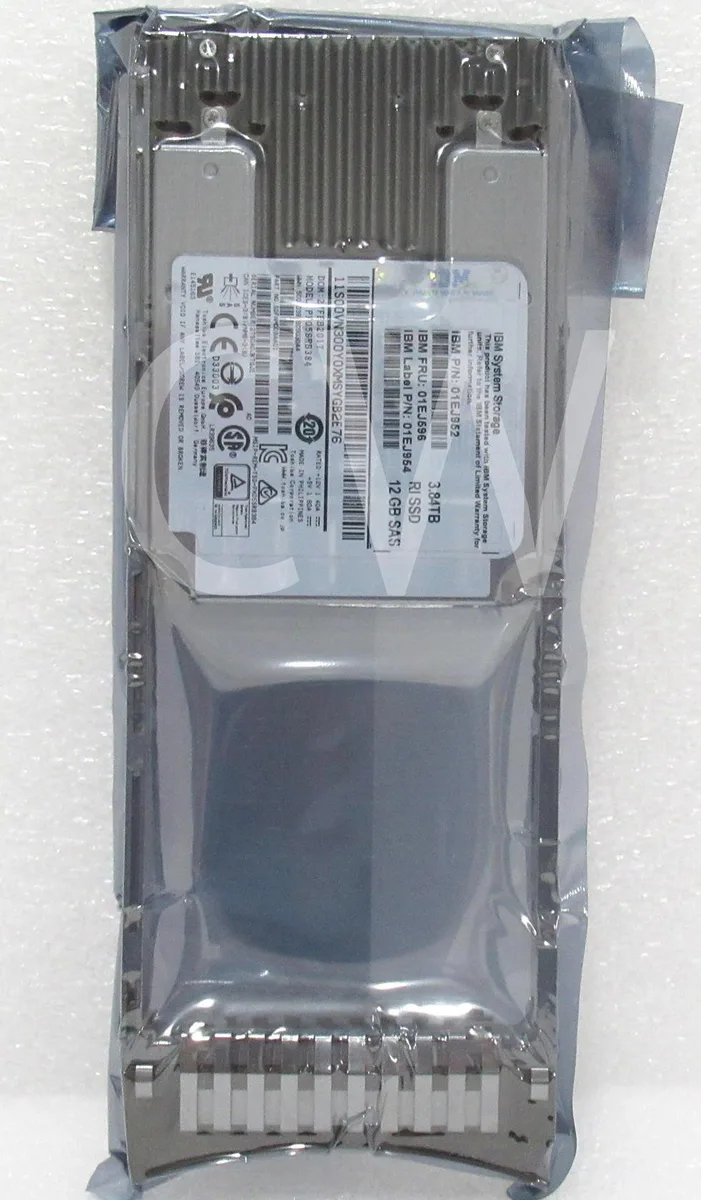 Seagate 3.84TB SAS 2.5 inch internal solid state drive in black metal casing