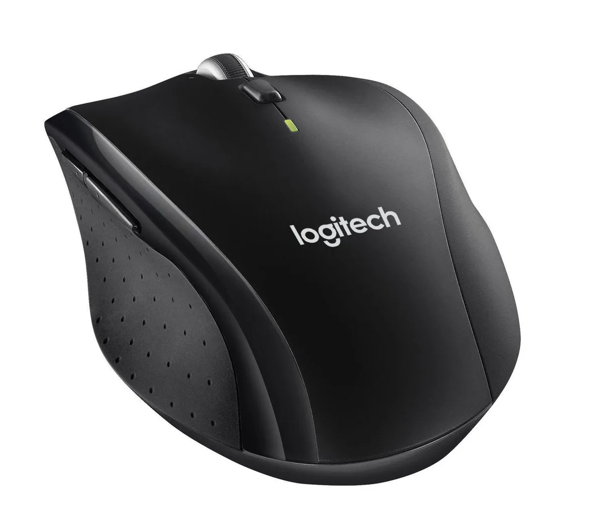 Logitech Productivity Plus gaming mouse, sculpted right-hand shape, dark finish, side thumb buttons, scroll wheel