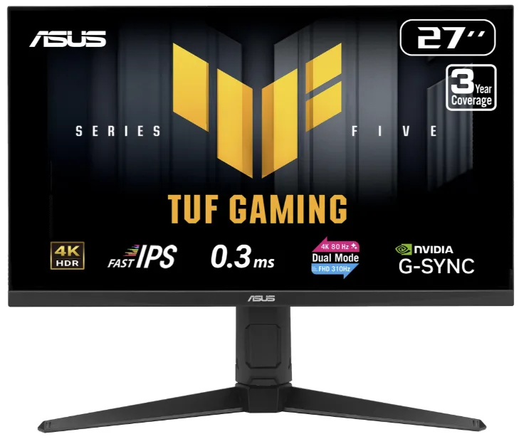 ASUS ASUS VG27UQEL5A 27" 4K 80Hz / 310Hz IPS gaming monitor — photo du produit