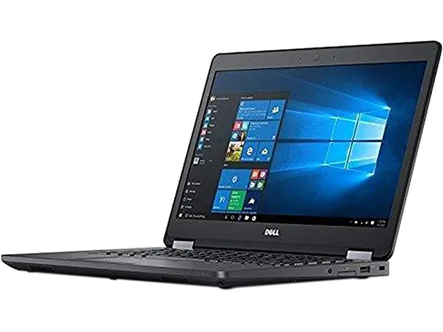 Silver Dell Latitude E5470 14 inch laptop with matte finish and fingerprint reader