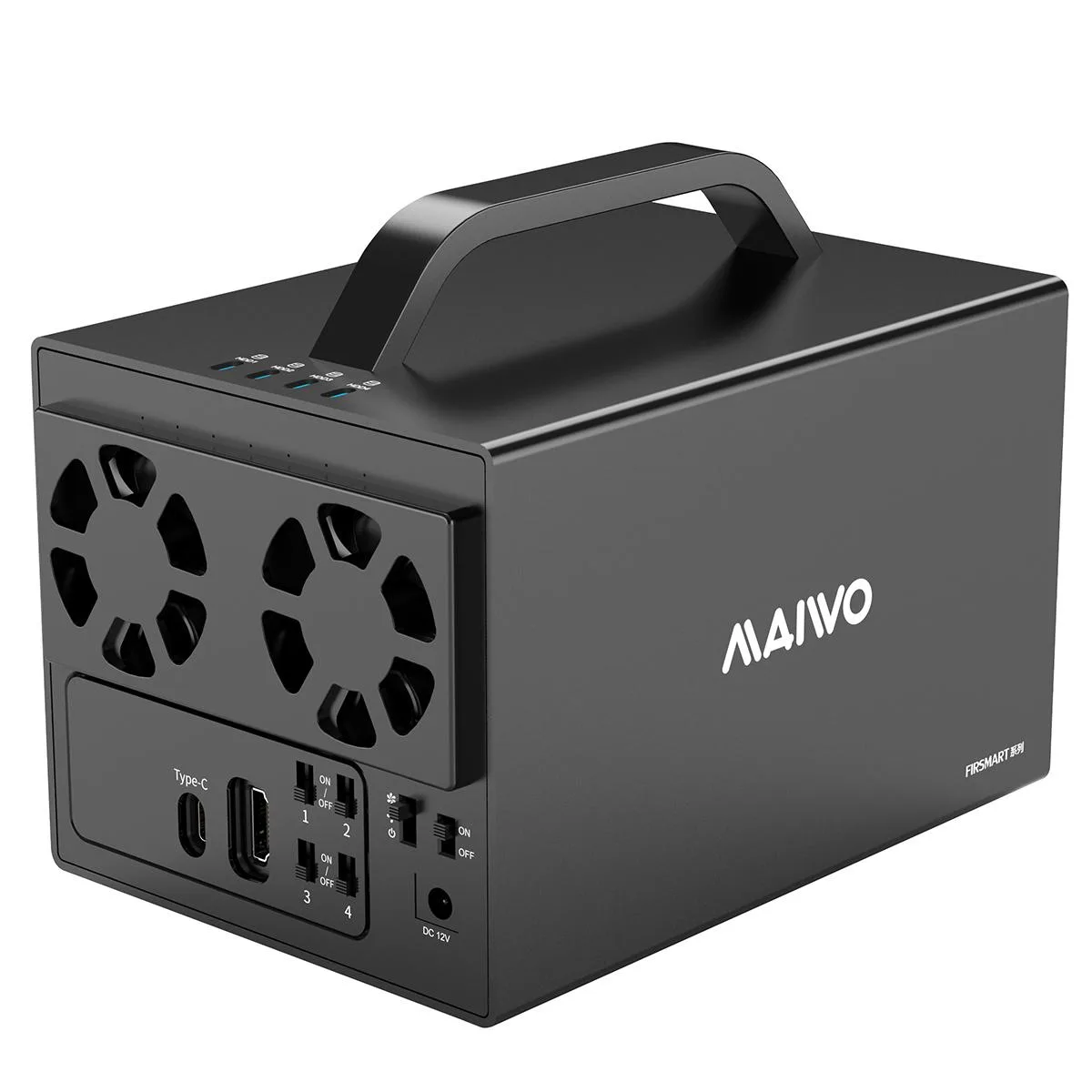 MAIWO MAIWO 4 Bay 3.5" SATA Enclosure, 2 Fans, HDTV, 88TB — 商品照片