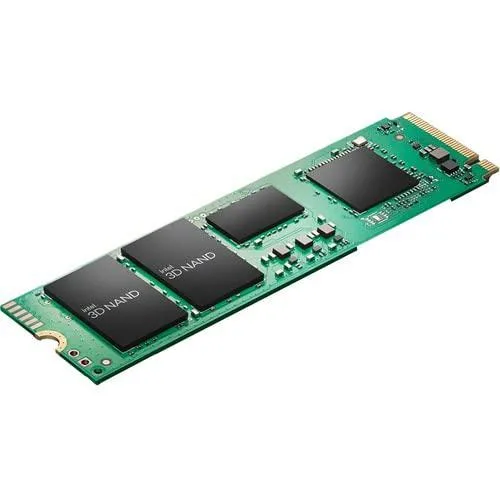 Green printed circuit board M.2 2280 NVMe SSD with black controller and silver label