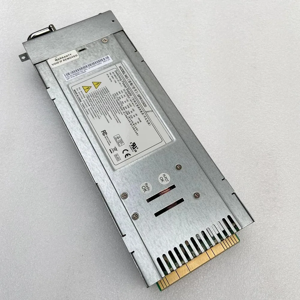 Rectangular silver ATX power supply unit with ventilation grille and label showing 620W