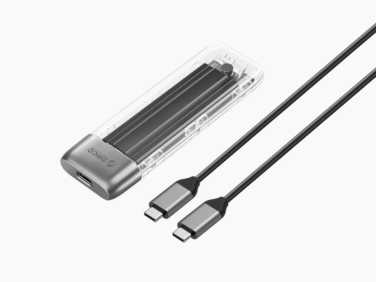 Orico Orico TXM2 Transparent M.2 NVMe Enclosure USB 3.2 10Gbps 2230-2280 — productfoto