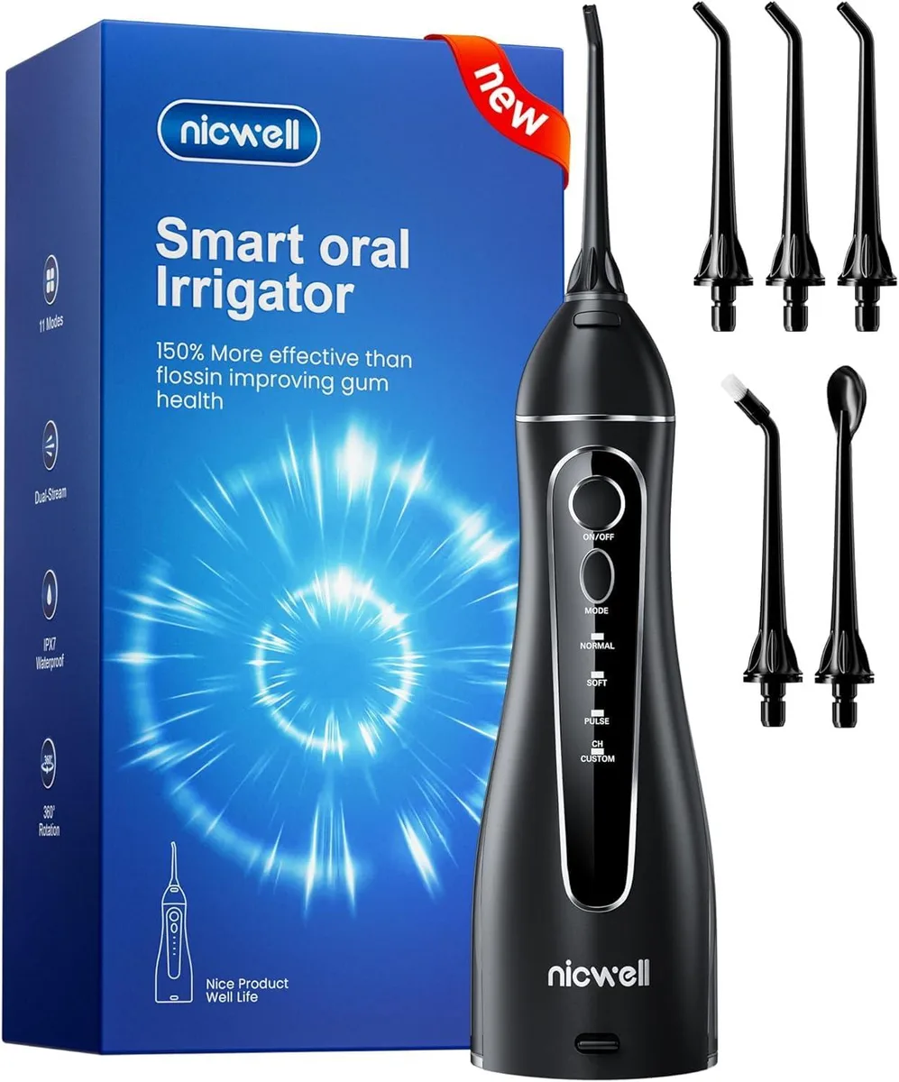 Waterpik F5025 Cordless Oral Irrigator 11 Pressure Settings 5 Tips oral care — product photo