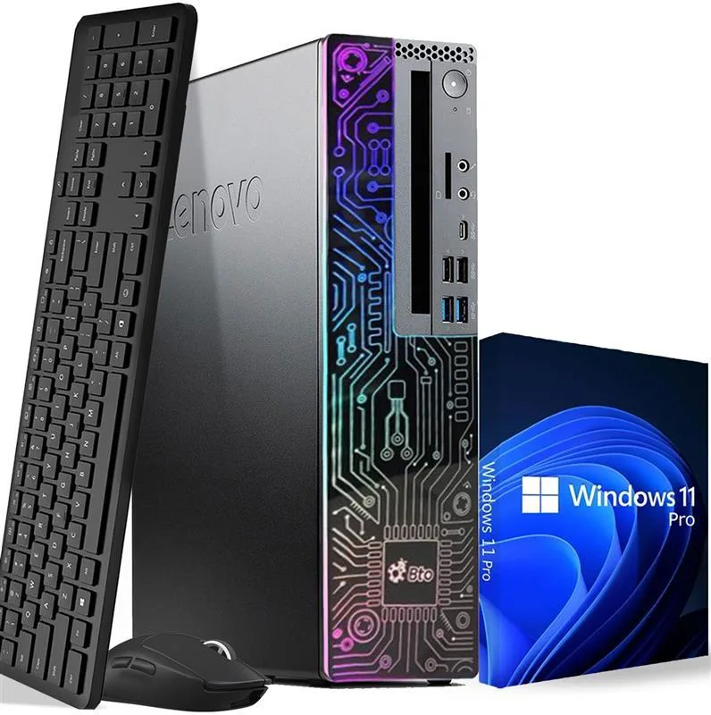 Black Lenovo ThinkCentre M920 SFF desktop tower