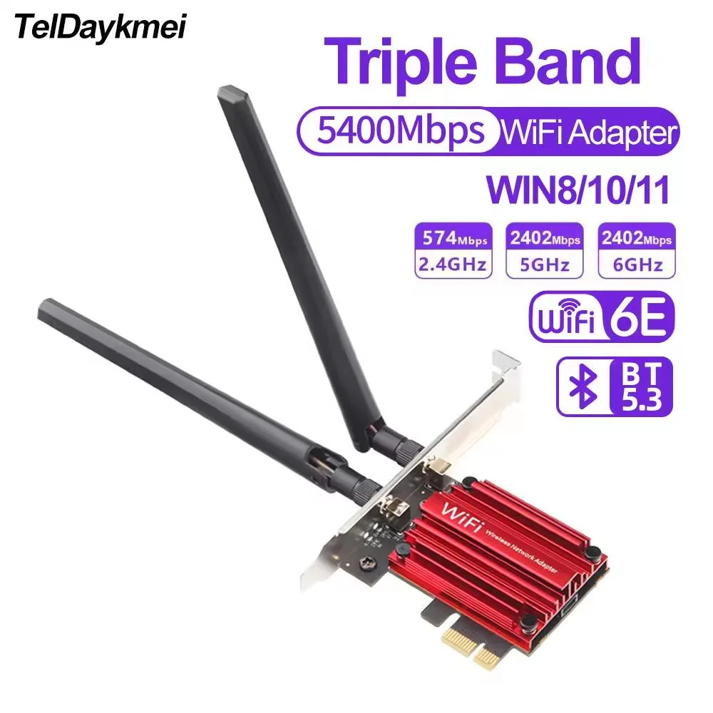 TelDaykemei TelDaykemei WDP-AXE5400 WiFi 6E network card 5374Mbps Bluetooth 5.3 — صورة المنتج