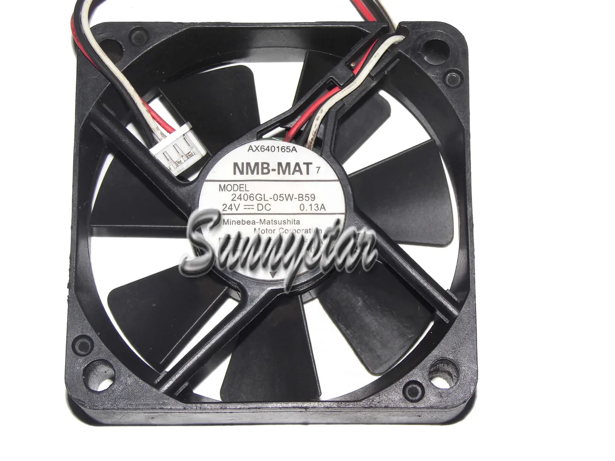 Black 60mm square fan with 3-pin connector