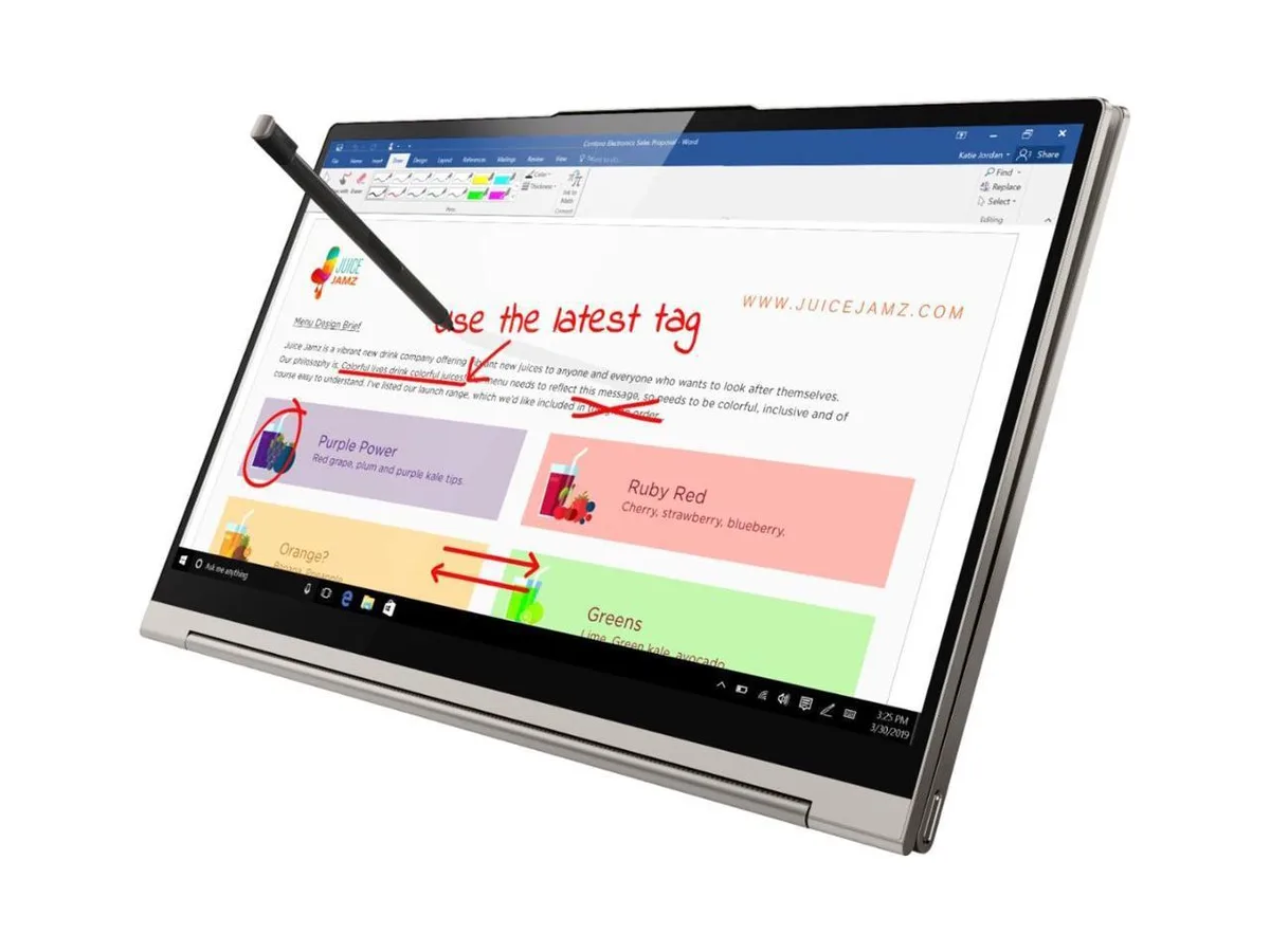 Lenovo Yoga C940 14 inch 4K touchscreen laptop in Mica finish