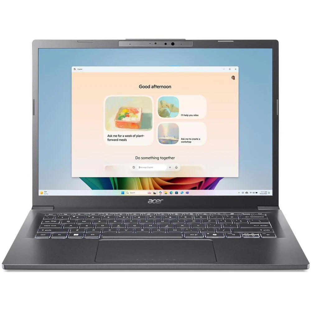 Acer America Acer Aspire 14 AI laptop Ultra 9 288V 32GB 1TB 14 WUXGA touchscreen Grey — photo du produit