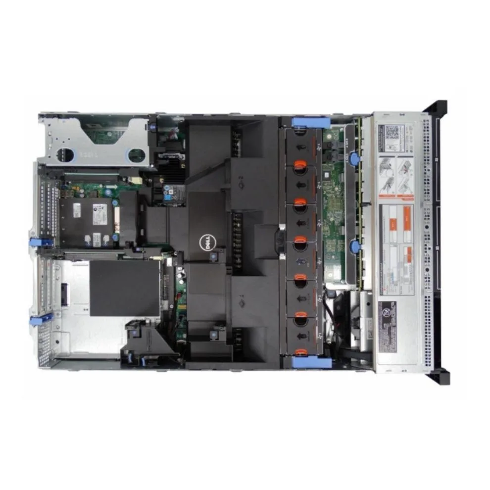 Silver 2U rack server with eight front 3.5-inch drive bays