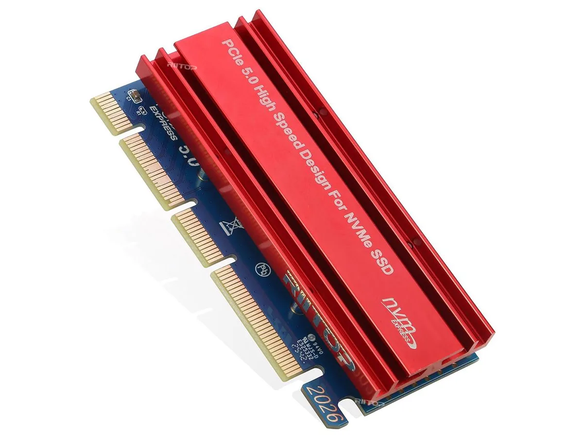 RIITOP RIITOP M2TPCE16X PCIe 5.0 M.2 NVMe adapter with heatsink — Produktfoto