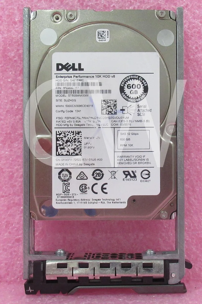 DELL DELL ST600MM0088 600GB 10000RPM 12Gb/s SAS 128MB 2.5" internal hard drive with R Series Caddy — 商品写真